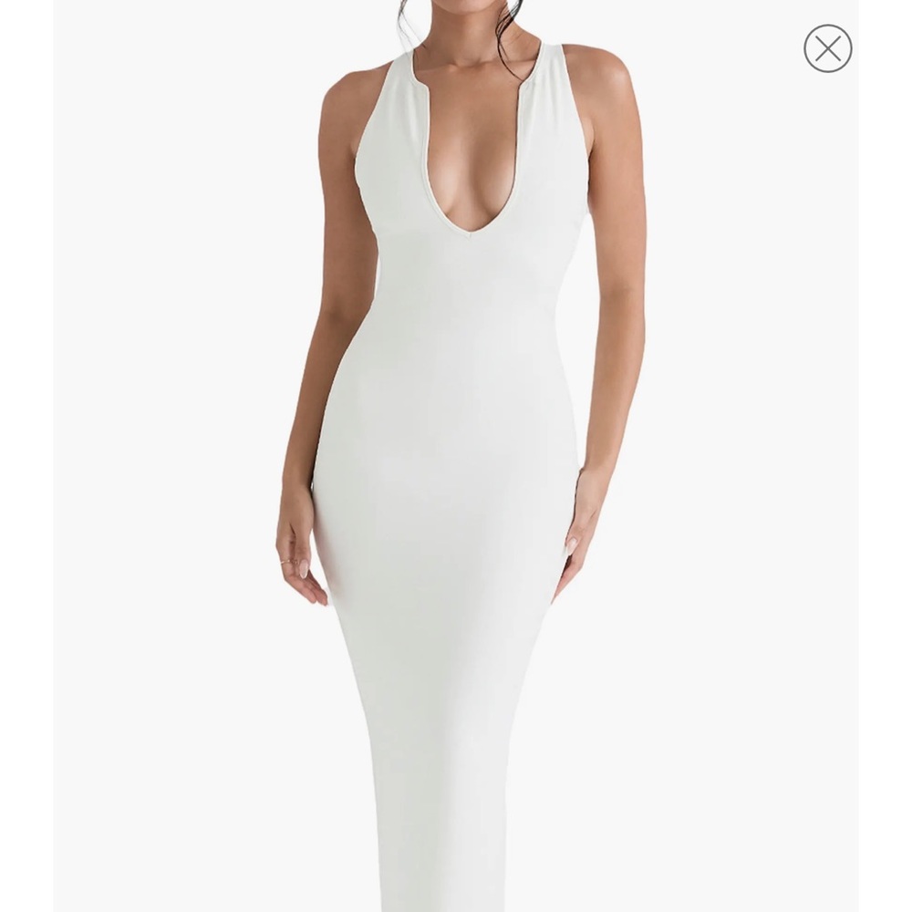Eleanora Plunge Neck Maxi Cocktail Dress - HOUSE OF CB